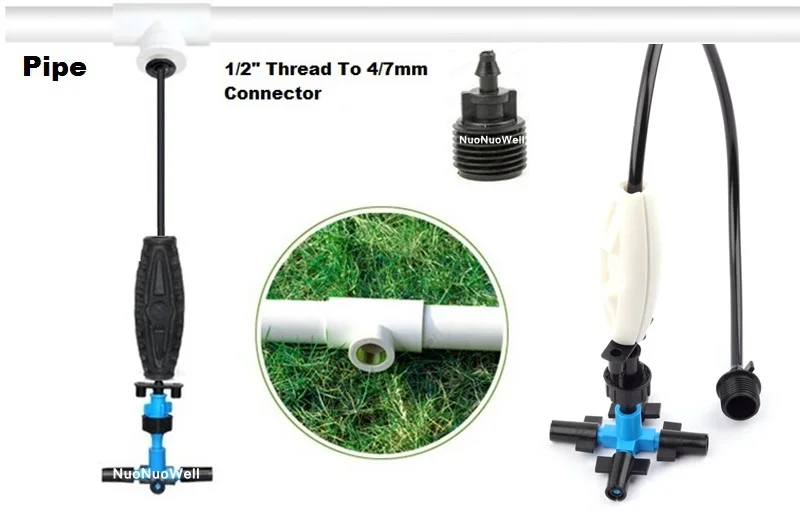 5Sets NuoNuoWell Cross Atomizing Nozzle Greenhouse Hanging Micro Sprinkling Irrigation System Cooling Spray Sprinkler Kits 5Sets NuoNuoWell Cross Atomizing Nozzle Greenhouse Hanging Micro Sprinkling Irrigation System Cooling Spray Sprinkler Kits