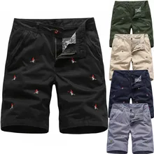 Новые шорты мужские летние на открытом воздухе повседневные свободные хлопковые комбинезоны с вышивкой пляжные шорты Pantalones Cortos короткие Masculino