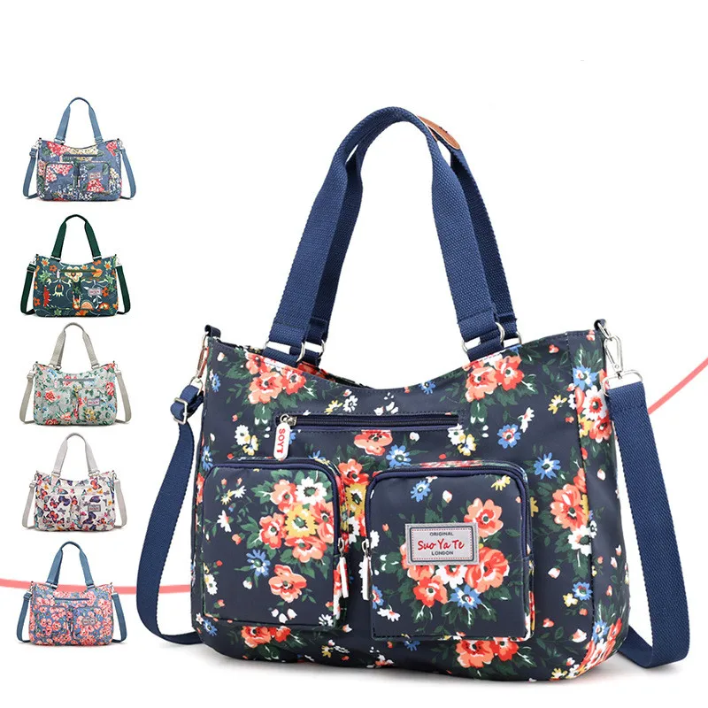 

Casual Printing Women Handbag Waterproof Nylon Shoulder Bag Fashion Design Good Quality Wear-resistant Big Tote Messenger Bags
