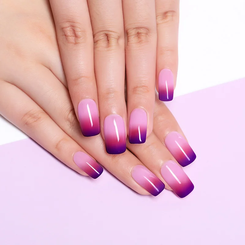 LILYCUTE 5 مللي الحرارية تغيير لون هلام البولندية 3-طبقات نقع قبالة جيل أظافر بالرسومات بالأشعة فوق البنفسجية ورنيش مانيكير لوازم