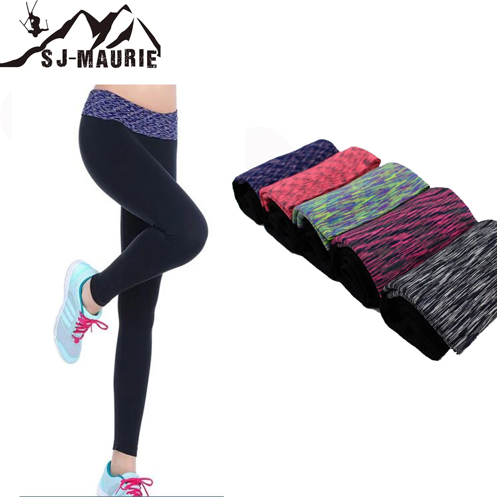 

SJ-Maurie Winter Sport Pants Woman High Waist Fitness Running Yoga Stretch Thin Tights Jogging Training Sportwear Women