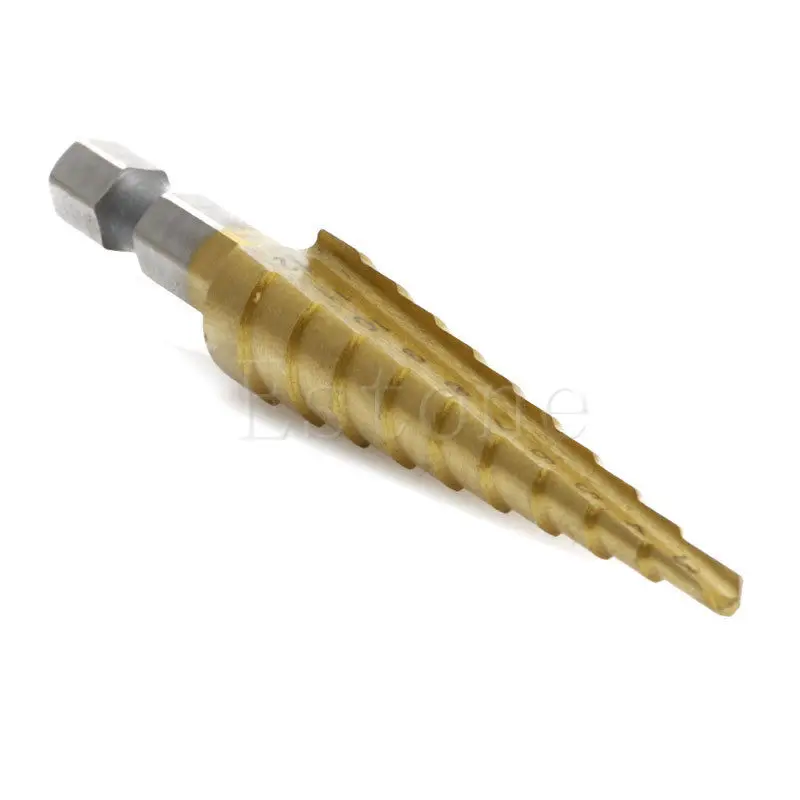 

High Quality 3-12mm HSS Triangle Shank Pagoda Step Drill Bit New
