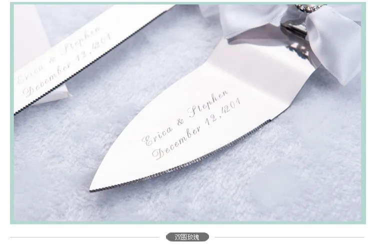 Индивидуальный заказ Свадебное Сердце цветок смолы торт нож Сервировочный набор нож для пиццы и лопата подарок на день рождения украшения