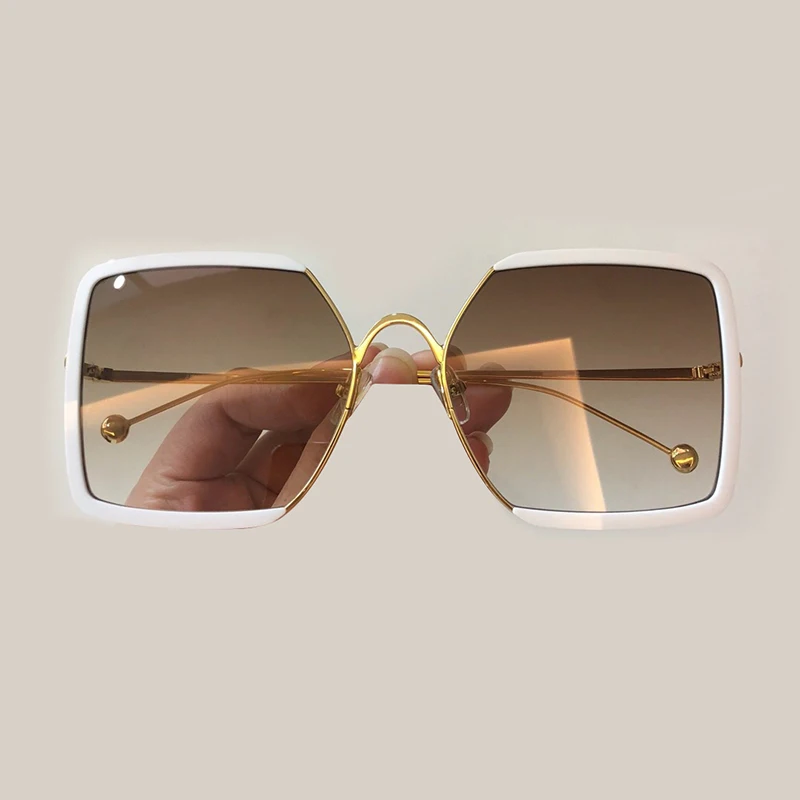 Sunglasses Neue Retro Mode No1 Platz Frauen Damen Sunglasses Sonnenbrillen Stil Sunglasses no4 Sonnenbrille no5 Gläser Rahmen no3 Design no2 Sunglasses Kleinen Halb Marke Sunglasses qgwI4fg
