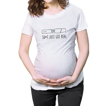 

Women Maternity Short Sleeve Cartoon Letter Print Tops Pregnancy Clothes pregnant vestidos pregnancy breastfeeding D4