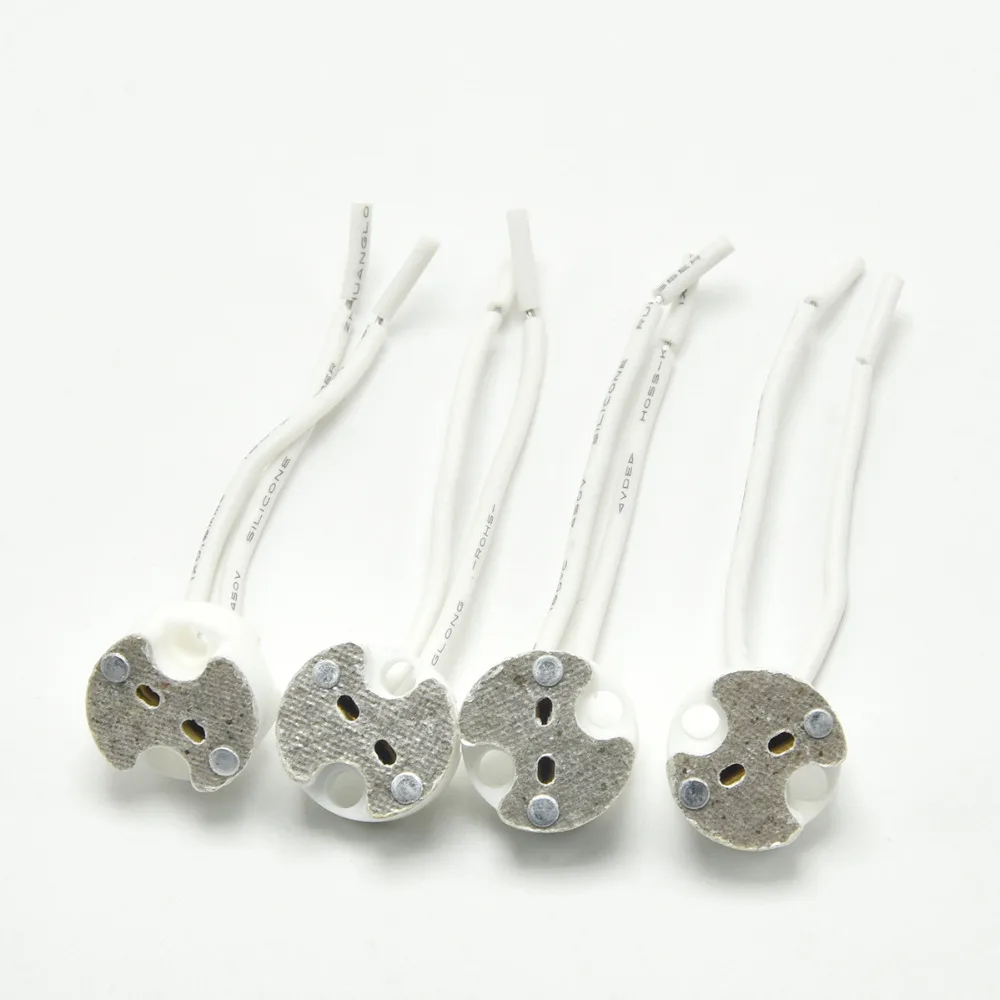 MR16 GU5.3 G5.3 GU10 держатель лампы с проводным коннектором галогеновые CFL светодиодный