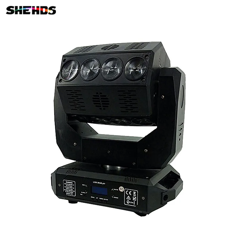 

Mini Mirage LED Beam 16x12W RGBW Stage Effect Lighting Led Moving Head Beam Infinite rotation 4IN1 colors, Black Body