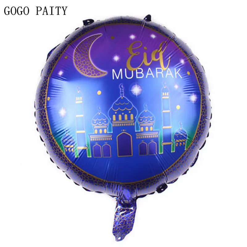 

GOGO PAITY New 18-inch round Eid al-Fitr air balloon Ramadan EID MUBARAK holiday party Decorative balloons High quality
