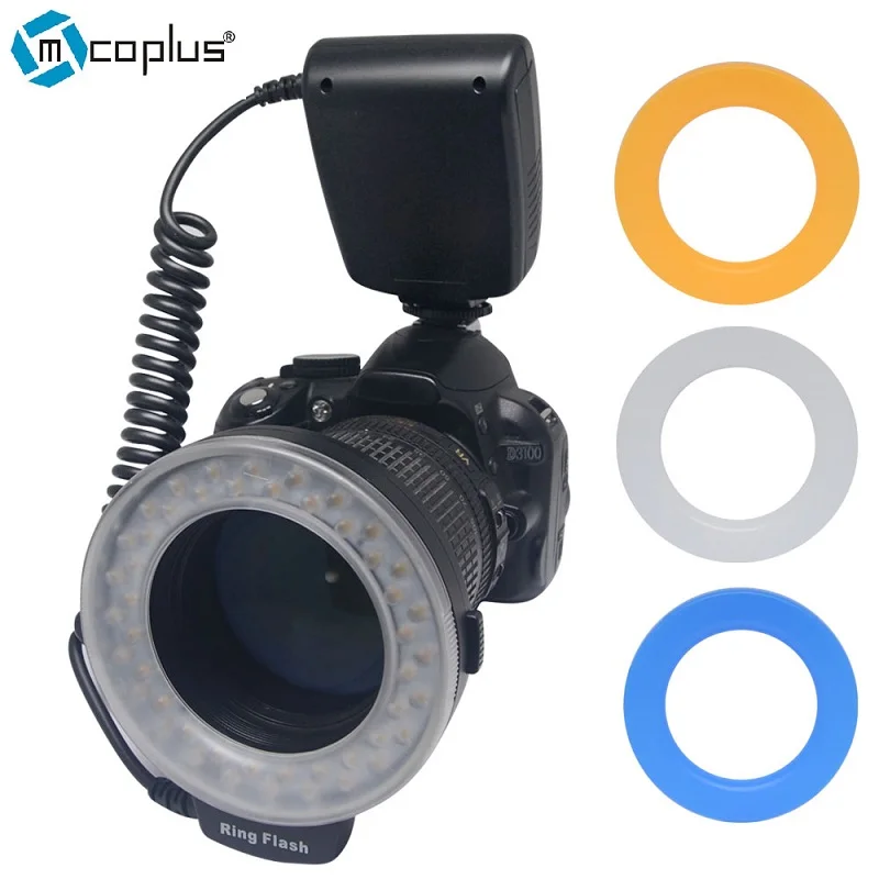 

Mcoplus RF-550D Ring Flash Speedlite for Canon 5D 6D 7D Mark II 550D 600D Nikon D7100 D800 D600 Olympus Panasonic DSLR Camera