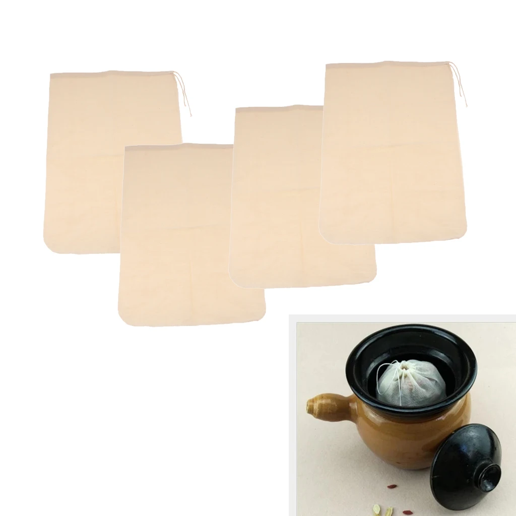 4 шт. 30x45 см пищевой тонкий хлопковый сетчатый ситечко миндаля сумки с надписью Milk сыра чайник кофе и чай фильтр
