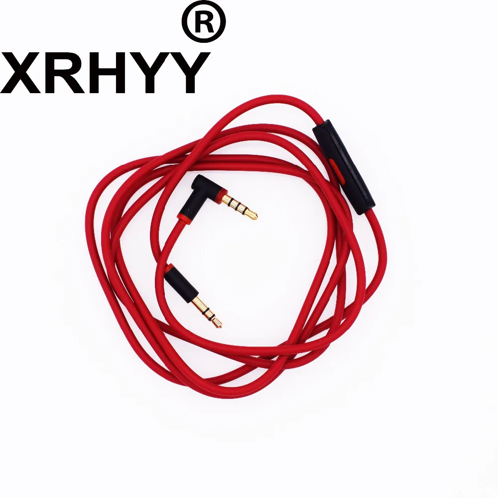 

XRHYY Red Replacement Audio Cable Cord Wire with In-line Microphone For Beats Solo/HD/Studio/Pro/Detox/Wireless/Mixr Headphones