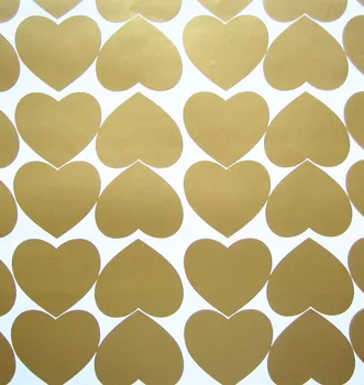 

Set of 60 Metallic Gold Heart Shaped Wall sticker decal DIY art for Baby nursery kids girls Room Decor