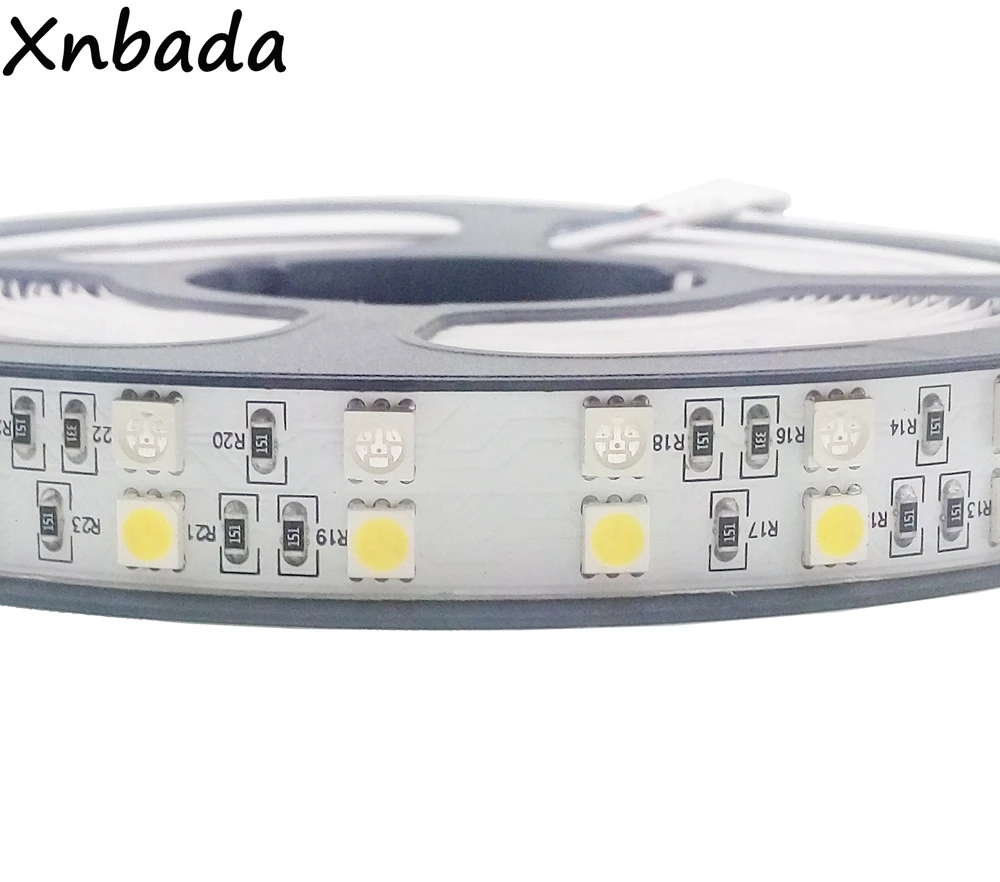 5 м RGBW rgbww LED свет 5050smd Двухрядные 120 светодиодов/M RGB + белый/RGB + теплый белый гибкие светодиодные Клейкие ленты свет dc24v