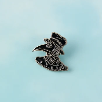 

Plague Doctor Pins Doctor Schnabel Brooches Dark Punk Badges Lapel pins Men Women Steampunk jewelry
