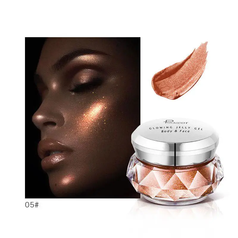 Pudaier 8 ЦВЕТОВ Shimmer highlighter пудра палитра контурирующий лицо макияж Выделите макияж бронзатор осветляет кожу - Цвет: 5