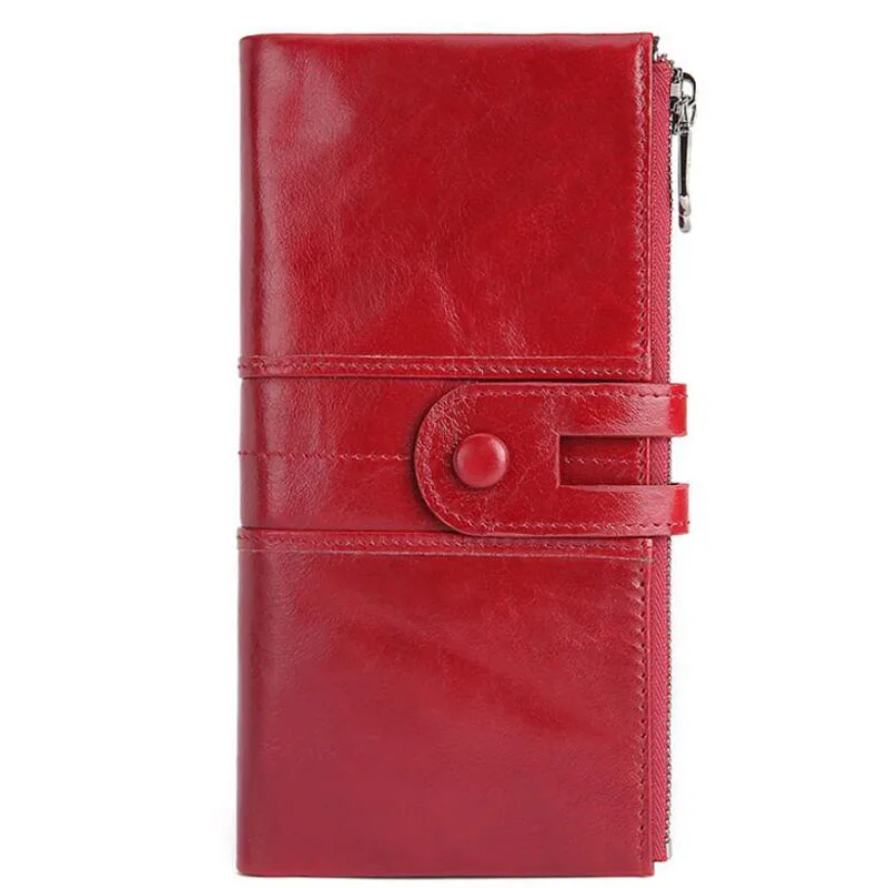 

Fashion genuine leather women long wallet Wild Cowhide female wallet of coin pocket long Retro lady wallet Card package