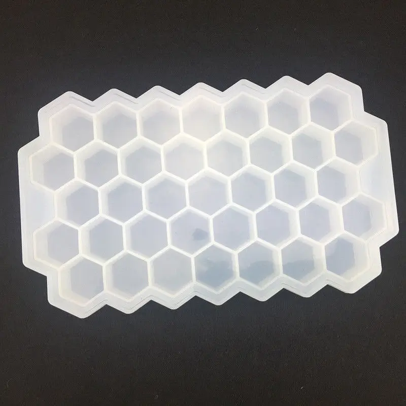 JX-LCLYL 1pc  Silicone 37 Small Ice Cubes Ice Mold With Lid Ice Tray Frozen Making Tool