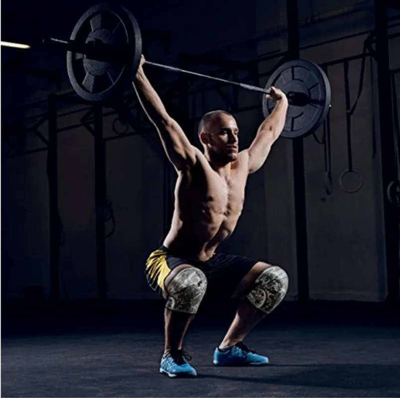 Коленные рукава (1 пара) поддержка и сжатие для тяжелой атлетики Powerlifting & CrossFit 7 мм