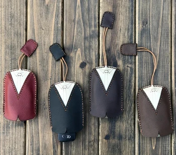 

Men Women Fashion Handmade Car Key Case Wallet Bag Holder For Mazda BMW Audi Skoda A5 Seat Leon KIA RIO Hyundai Tesla Volvo