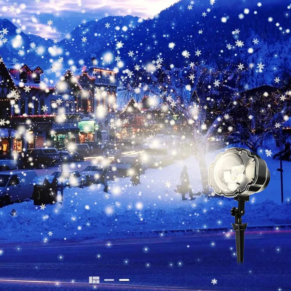 

LED Projector Light Snowflake Projection Ground Stake Garden Landscape Lamp Christmas Decoration LAD-sale