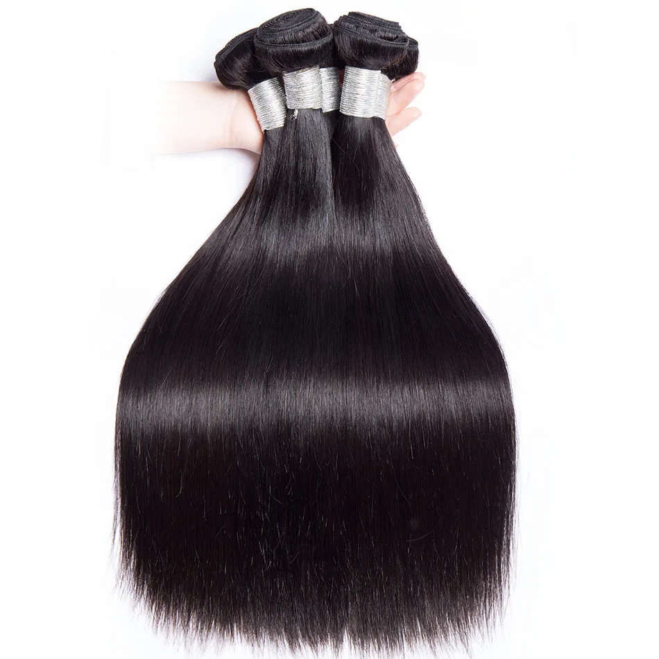 Peruvian Straight Hair Bundles Human Hair Weave Bundles 1 / 3 / 4 PCS Virgo Hair Company Natural Remy Hair Extensions