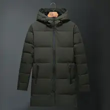 Горячая Мужская Новая 3 цвета теплая верхняя одежда зимняя тонкая модная куртка Корейская Мужская ветрозащитная Мужская Утепленная куртка с капюшоном мужские парки