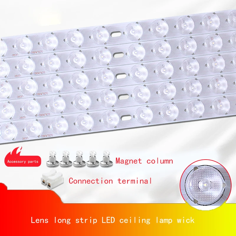 Us 8 88 Magnetic Rectangular Square Led Ceiling Tube Lamps Replacement Tube Lights Long Lens Light Source In Led Bulbs Tubes From Lights