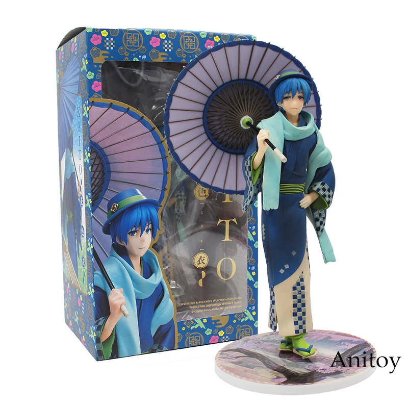 

Anime Vocaloid Kaito Hanairogoromo Kimono Flower Cloth 1/8 Scale PVC Figure Collectible Model Toy 18cm