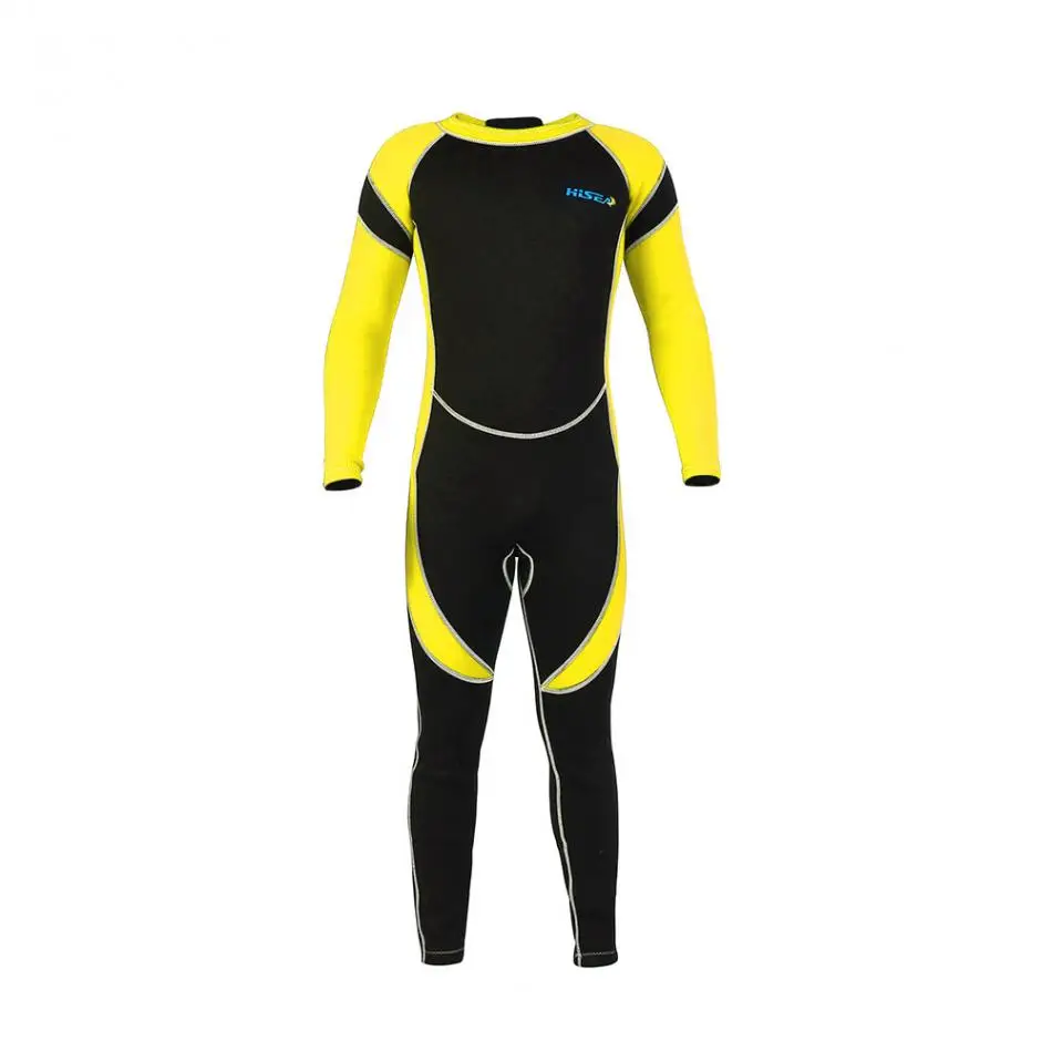 Детский неопреновый костюм для подводного плавания 2,5 мм, влажные костюмы, детская одежда для плавания, сёрфинга, Сноркелинга, цельный костюм, Детский Гидрокостюм, купальный костюм