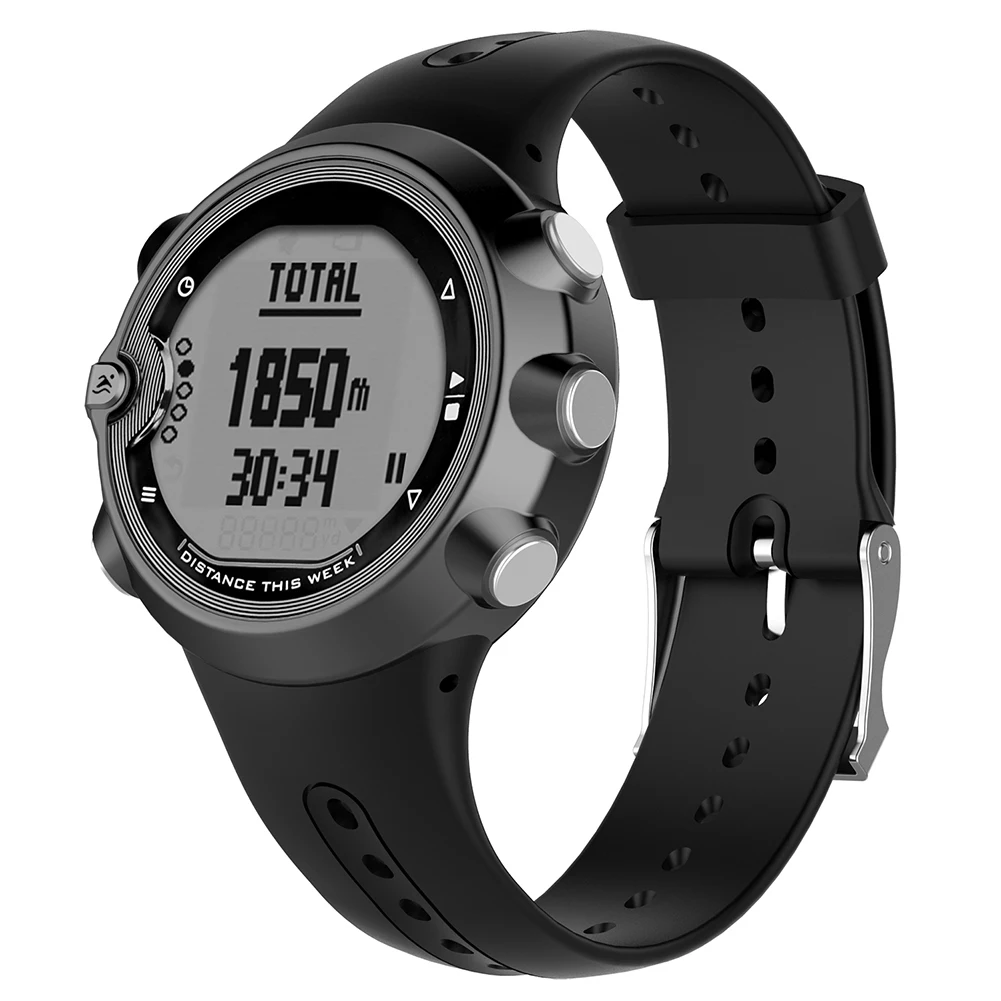 Сменный силиконовый ремешок для часов Garmin, спортивные часы для плавания, с инструментами, Смарт-часы, ремешок, браслет, черный