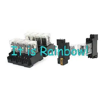 

Free Shipping 10 x DC12V 8Pin DPDT General Purpose Coil Power Relay w 35mm DIN Rail Socket