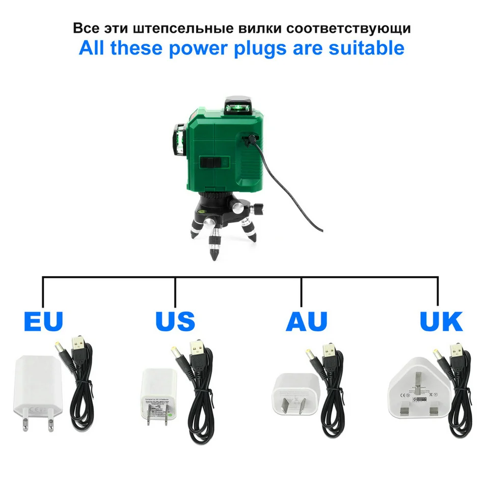 Kaitian 360 лазерный уровень с треножным штативом зеленый 12 линии самовыравнивающаяся Вертикальная горизонтальные супер мощный крест 3D лазеры строительные инструменты