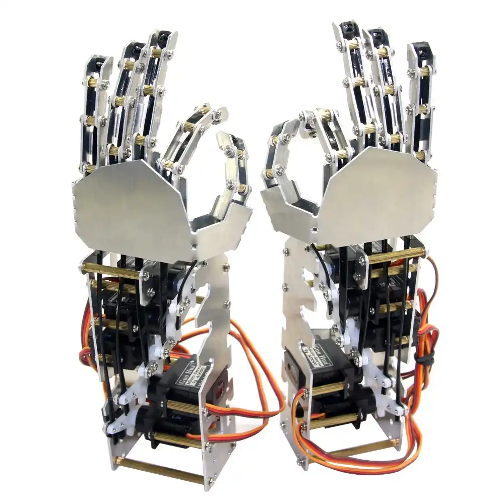 2018 New 5dof Humanoid Five Fingers Metal Manipulator Arm Left Hand Right Hand With A0090 Servos For Robot Diy Arms Hands Arm Manipulatorarm Metal Aliexpress