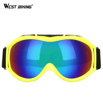 

WEST BIKING Skiing Eyewear Bike Windproof Goggles Outdoor Sport Cycling Skiing Goggles Anti-fog Lens UV400 Ski Snowboard Glasses