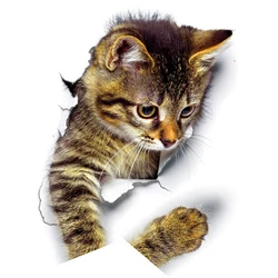 Charming 3D Cat Wall Art Decal (3)