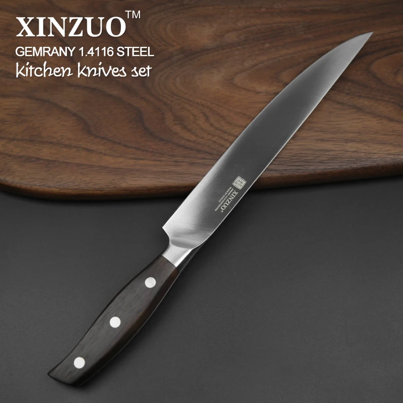  XINZUO Kitchen Tools 6 PCS Kitchen Knife Set Utility Cleaver Chef Bread Knife Kitchen Stainless Ste - 32723482938