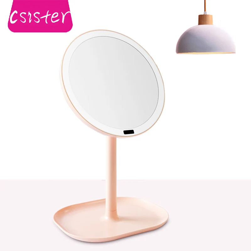 

New desktop infrared induction intelligent LED makeup mirror 5x/7x vanity magnifying mirror with lights