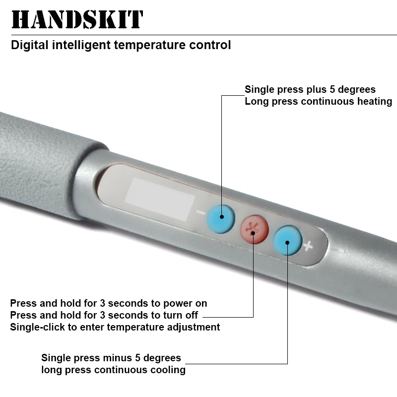 Handskit 90 Вт Цифровой паяльник Регулируемая температура Электрический Утюг Backlignt светодиодный паяльник с 5 наконечниками коробка для переноски