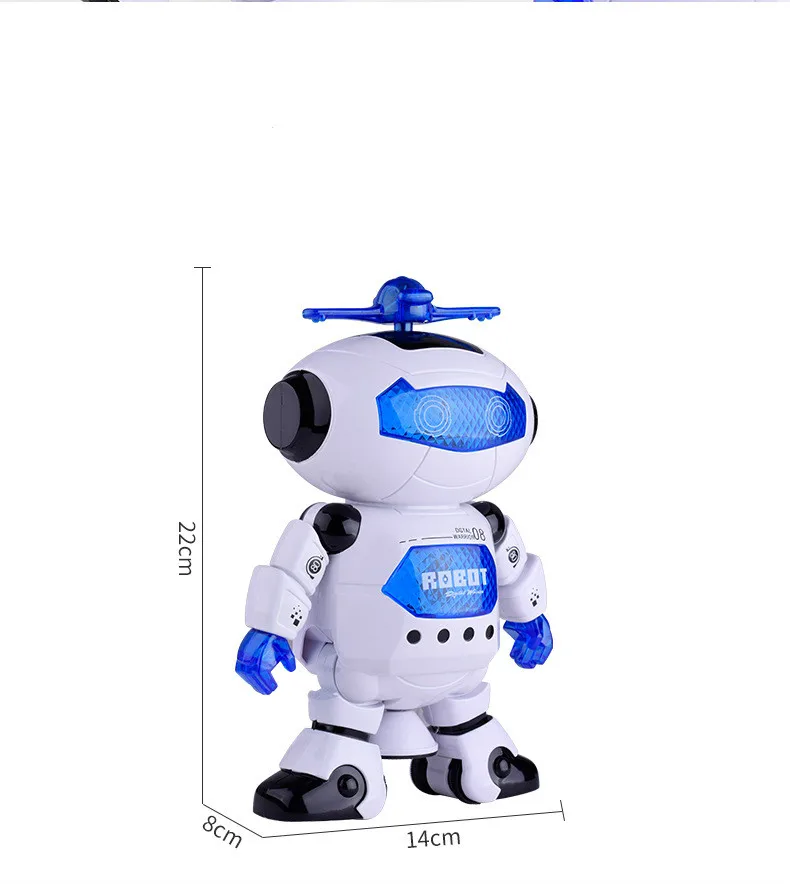 Электрический танцы умный робот игрушечная лампа музыка 360 градусов вращающийся Космос Робот Детская игрушка подарок на день рождения