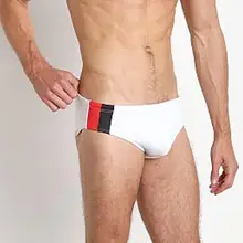 Стиль Мужская треугольник купальники мужские белый треугольник низкой талией сексуальный fast dry Горячая весна зима плавание