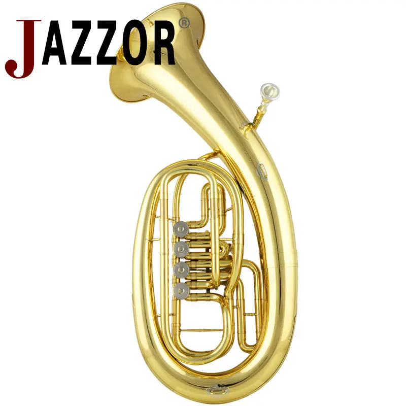 JAZZOR JYEU-E110G Профессиональный euphonium B плоский золотой лак латунный духовой инструмент с мундштуком и чехол