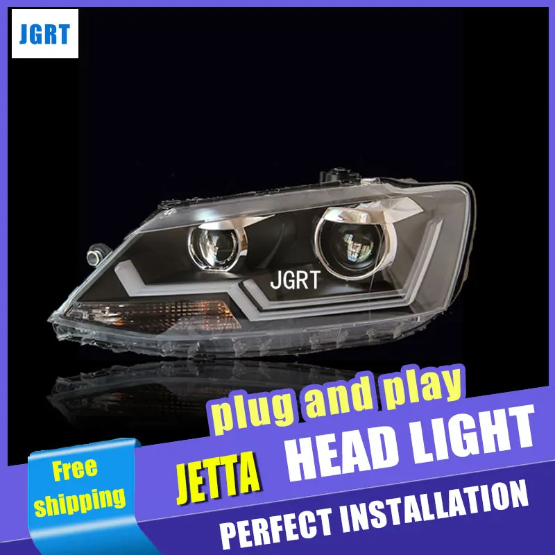 Автомобильный Стайлинг для VW Jetta фар сборки 2011 2014 Volkswagen MK6 светодиодный drl H7 с hid
