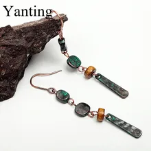 Yanting Винтажные серьги для женщин этнические длинные 2020