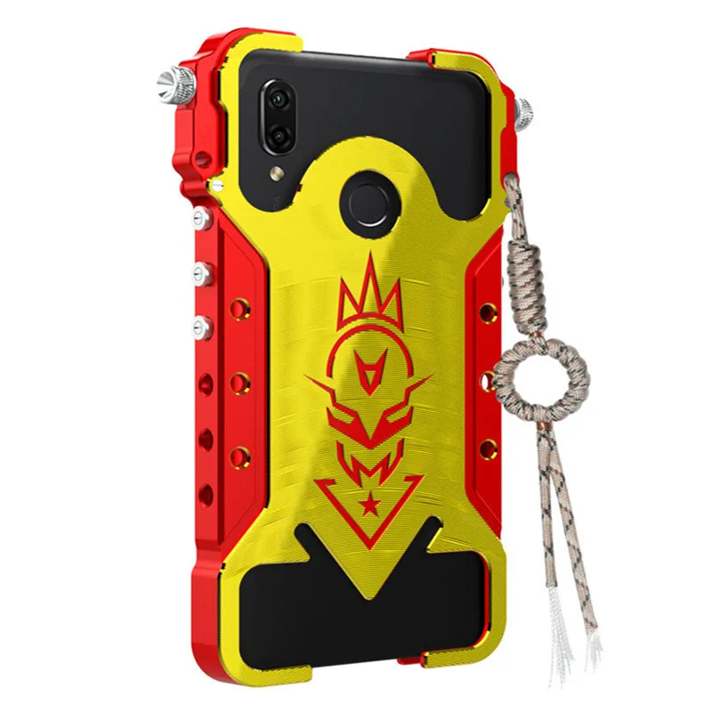 Хит Zimon для huawei Nova 3 чехол Роскошный 3d Жесткий Алюминиевый металлический бампер защитный противоударный задний Чехол для телефона чехол для Honor Play - Цвет: red yellow