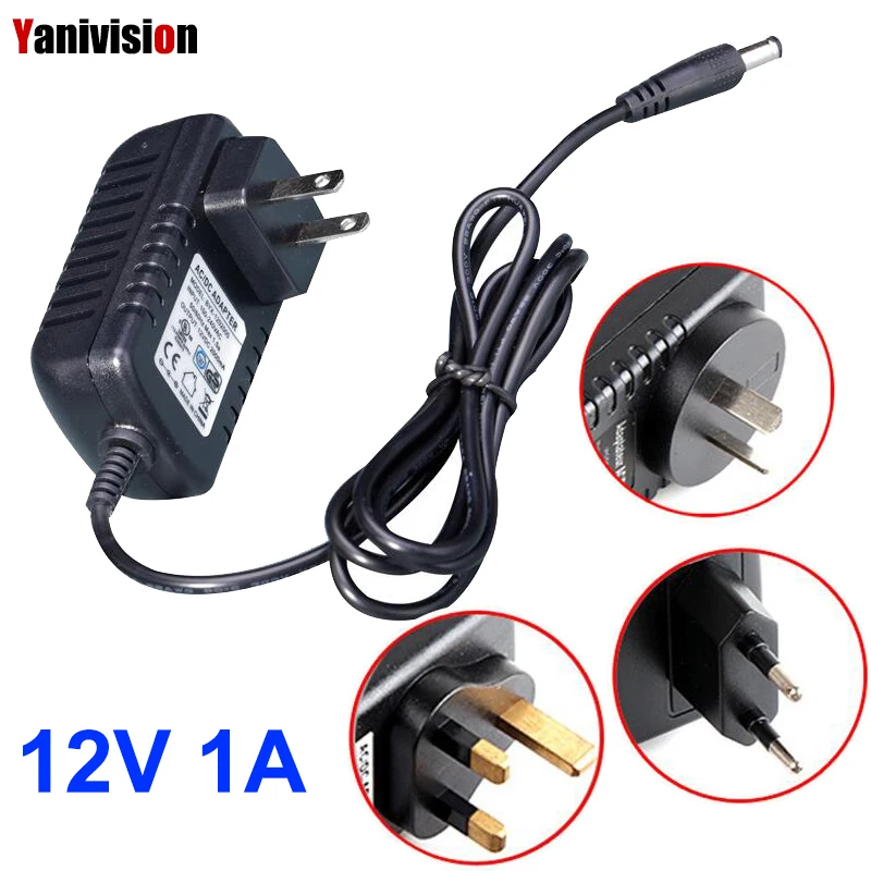 

Qualified AC 110-240V To DC 12V 1A CCTV Power Supply Adapter,EU/US/UK/AU Plug