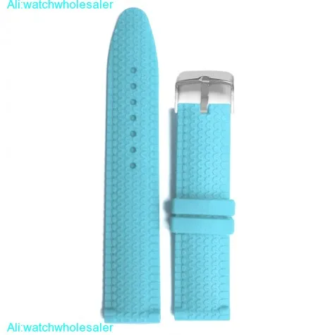 20mm Day Sky Blue Silicone Jelly Rubber Unisex Watch Band Straps WB1070L20JB