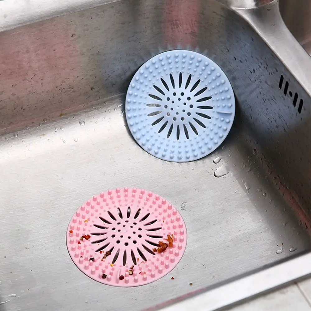 2018 Candy Color Kitchen Sink Drain Silicone Hair Catcher Bathroom Stopper Strainers Shower