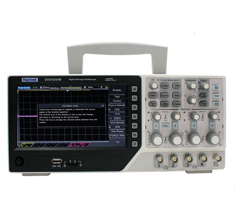 Hantek DSO4254B абсолютно новый осциллограф 4CH EXT + DVM Функция автоматического диапазона
