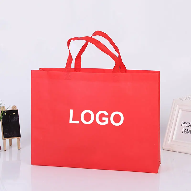 US $110.00 Custom high quality Environment Friendly reusable print LOGO shopping gift non woven bag with glossy lamination
