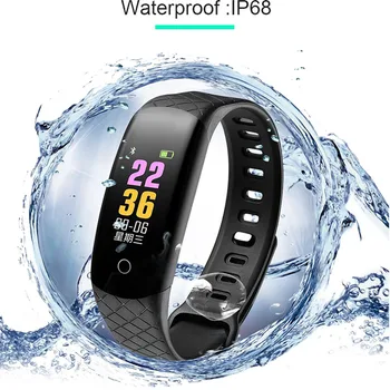 

Professional IP 68 waterproof smart band wrist bracelet with heart rate monitoring message phone call reminder best health gifts